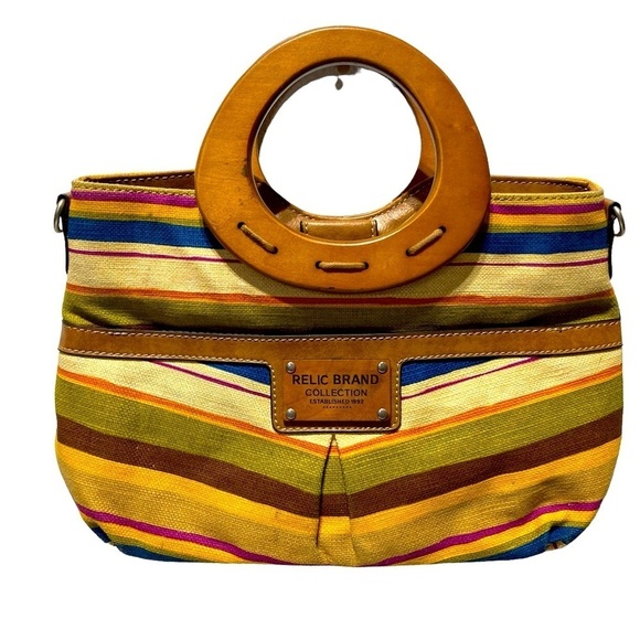 Relic Brand Wooden Handled Handbag - Picture 1 of 7